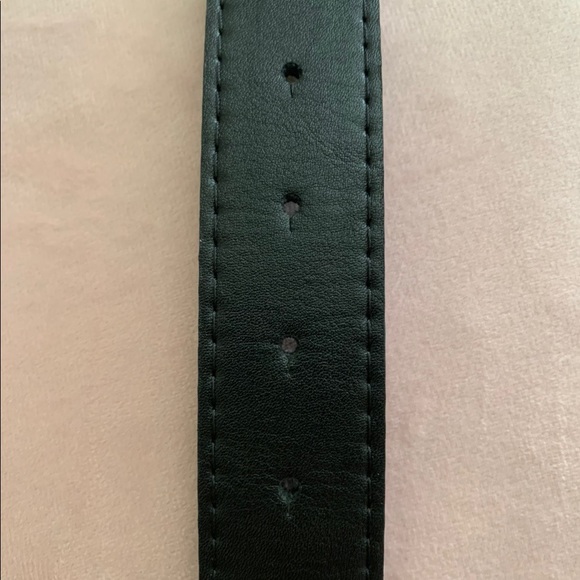 Black brass buckle belt sz M - Picture 5 of 10